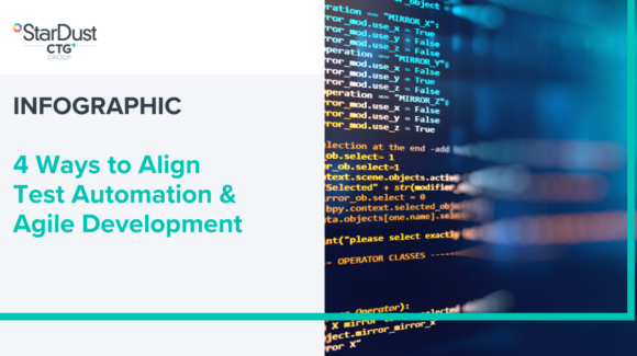 Infographic title - 4 ways to Align Test Automation & Agile Development