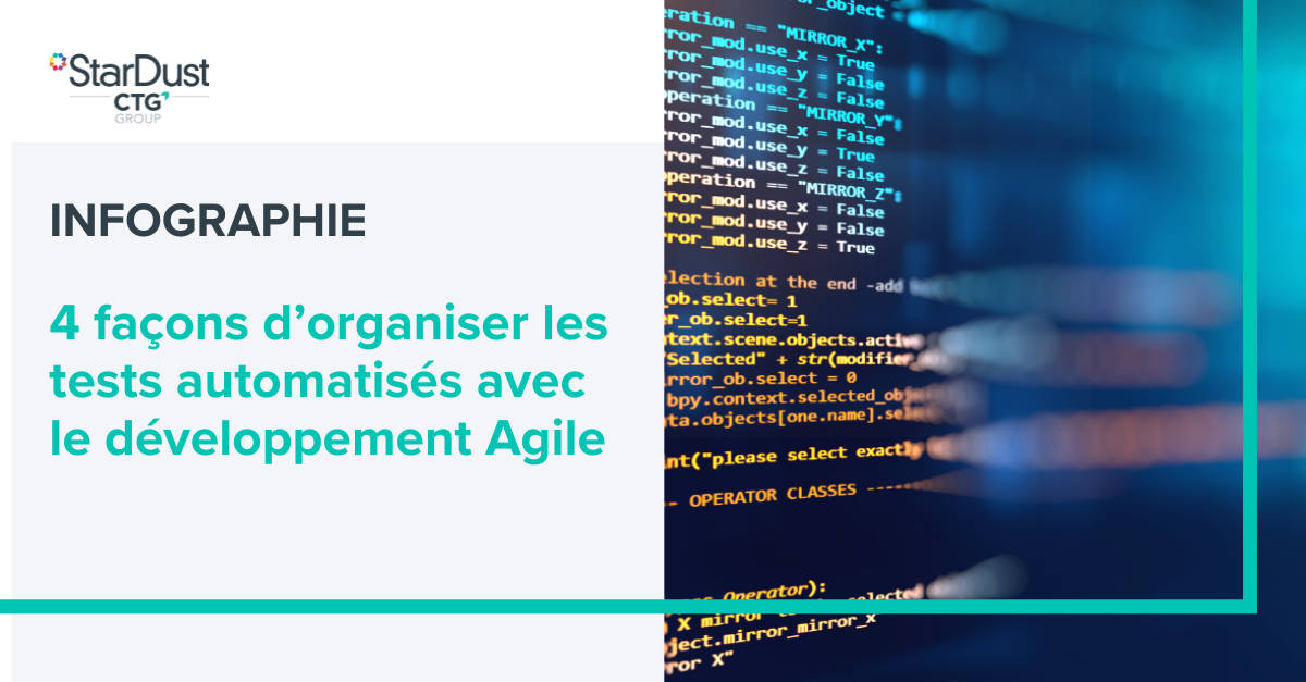 Infographie - 4 façons d'organiser les tests automatisés avec le développement Agile