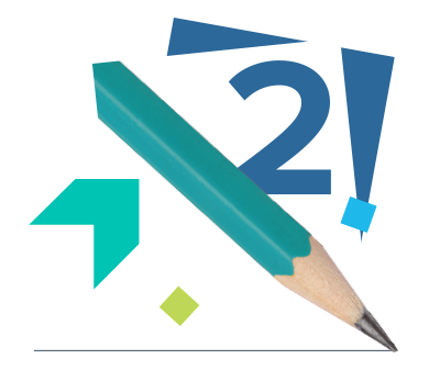 Image of a pencil and the number 2